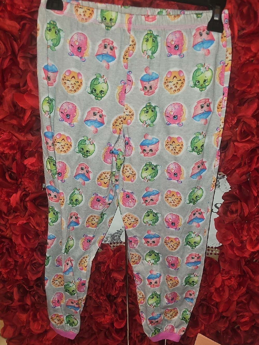 Shopkins Kids Gray Character Print Pajama Pants Size Large